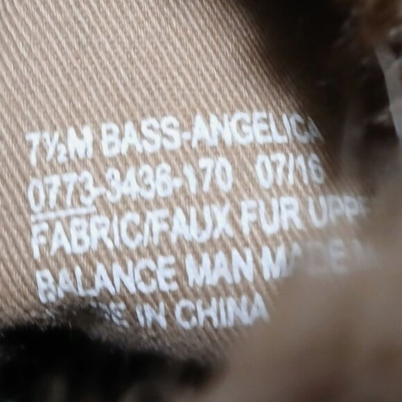 Bass Womens Snow Boots Size 7.5 Angelica Rubber Sole Lace Up Faux Fur Lined Tan - Picture 6 of 6